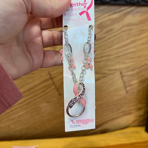 Cancer Awareness Pink Ribbon Jewelry Bracelets Watch Necklace Survivor NEW - Picture 4 of 9